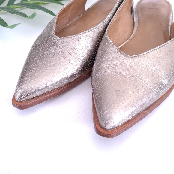 $198 Frye Kenzie Pointed Flat Slingback Sandals Shoes Size 8.5 - Picture 10 of 11